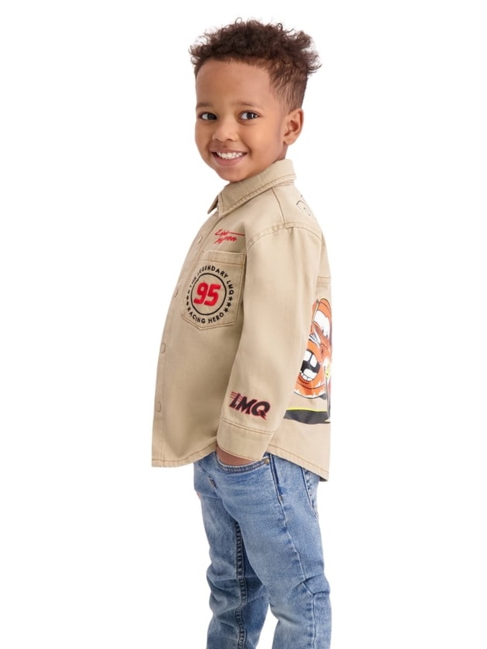 Disney Pixar Cars Lightning McQueen Toddler Shacket size 5T - Picture 13 of 14